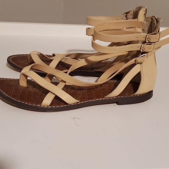 SAM EDELMAN GALLAGHER women's leather strappy sandals size 8M - Picture 6 of 7